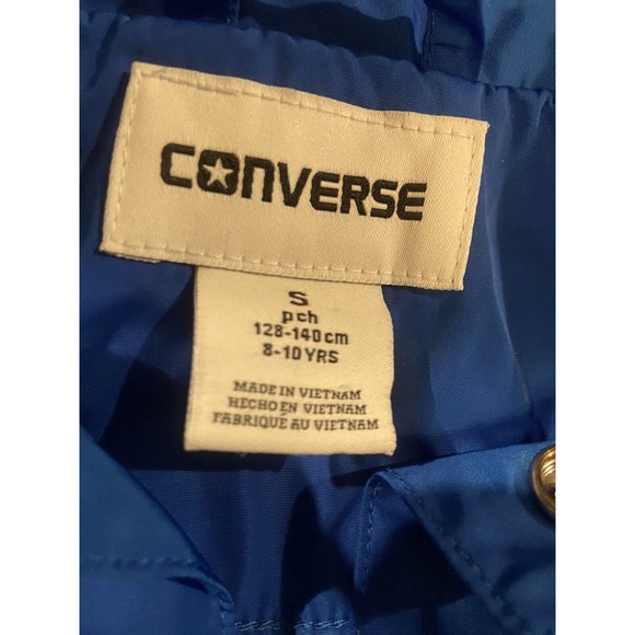 Converse All Star Kids Blue Jacket Size S - Picture 5 of 7
